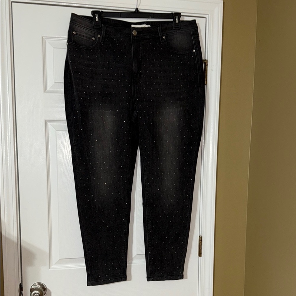 NWOT Rebecca Minkoff Black Studded Women's Jeans 18